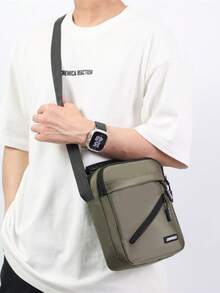 Fashion Large Capacity Men Shoulder Bag, Travel Small Square Bag - Multicolor - View 6