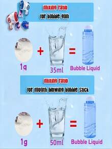 1瓶（15克）浓缩皂粒 - 可制成27盎司泡泡液，适用于泡泡枪和泡泡棒。非常适合户外派对、万圣节和圣诞节等庆祝活动，五彩缤纷的泡泡，浓缩泡泡颗粒适用于玩具泡泡枪，无需泡泡液，适合户外玩耍。 - 彩色 - 查看 4