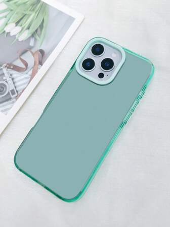 1 pièce Coque de téléphone intégrale en TPU bicolore absorbant les chocs, compatible avec iPhone