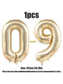 1 Stück 40 Zoll große Platin Zahl Folienballon, geeignet für Geburtstag, Hochzeit, Abschluss, Jahrestag, Heiratsantrag Dekoration, Weihnachten, Geburtstagsdekoration