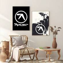 Tranh dán tường (1/3 tấm), có khung/không khung, hình ảnh album DJ A-Aphex T-Twin hiện đại, chống thấm nước, tự dính, thích hợp cho nhà ở, phòng khách, phòng ngủ, quán bar và các không gian khác, dùng để trang trí. - Nhiều màu - Xem 7