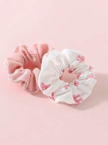 2 pezzi Elastici per capelli fatti a mano con fiocco floreale, adatti per uso quotidiano