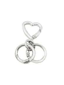 1 Set Heart Shaped Spring Clasp And Spring Ring Combination, Convenient For Keychain, Dog Leash, Backpack Accessories, Keychain Pendant, Openable Handbag Strap Connector, Outdoor Camping Hiking Accessories, Suitable For DIY Lanyard Dog Clips, Jewelry Metal Keychains, Metal Shaped Keychains, Bag Clips, Dog Leash Clips - Multicolor - View 13