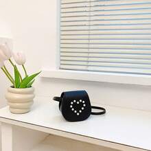 Bow Decor Fashion Girl's Shoulder Bag, PU Leather Crossbody Purse - A - View 10