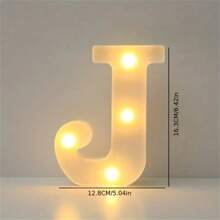 1PC 16cm LED Letter Light, Luminous Letter And Number Night Light, Suitable For Home, Bar, Wedding, Birthday Party Decoration