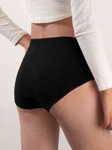 3 Pares de Calcinhas de Cintura Alta Femininas, Calcinha de Algodão Puro Plus Size, Respirável e Confortável, Cueca Básica Sem Costura e Elástica