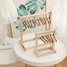 11pcs Kawaii Miniature Wooden Hangers Set For Doll Clothes | Yellow Cute Wardrobe Accessories & Tiny Furniture Decor | DIY Organizer Gift For Doll Collectors, Teens (Fashion Doll Storage)
