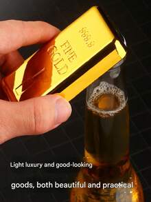 Luxurious Golden/Silver Bottle Opener, Perfect Beer Companion, Adds A Sense Of Ceremony, Interesting Decoration And Accessories, Practical And Beautiful, Is A Fun Little Gift For Housewarming And Parties(How To Use, Please Watch The Video) - Multicolor - View 7