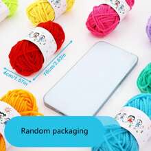 12 قطعة/عبوة ب- 10جم/قطعة خيوط بوليستر - ألوان عشوائية متنوعة، قماش تويل عالي الجودة والمتانة - أسود، أبيض، أحمر، وردي، برتقالي إلخ. - مثالي للأشغال اليدوية، الكروشيه والحرف اليدوية (ألوان عشوائية، تغليف عشوائي)