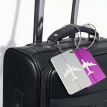 2 peças de etiquetas de bagagem de alumínio acessórios de viagem etiquetas de nome de bagagem porta-etiquetas de endereço de mala organizador para viagem alça de bagagem itens essenciais de viagem de verão material escolar de treino camping férias essenciais etiquetas de bagagem de cruzeiro etiqueta de mala para voar para cruzeiro para bolsas para bagagem alças de aço inoxidável anti-perda portáteis volta às aulas produtos de viagem femininos mini bolsa para escola acessórios escolares coisas escolares