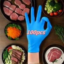 Disposable Gloves (100 PCS, Blue)