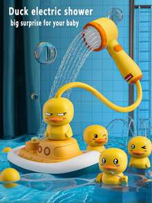 1 Set Kids Bath Spraying Shower Head Toys, Pirate Duck & Yellow Duck Water Play Toys, Parent-Child Interactive, Outdoor Pool Water Game Toys - Pirate Duck - View 4