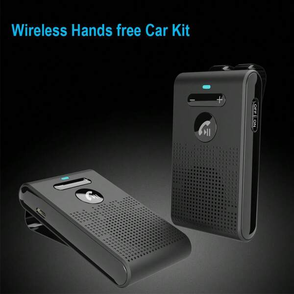 Difuzor auto Bluetooth hands-free cu vizor solar, Difuzor auto wireless Bluetooth cu vizor, Preluare/Efectuare apeluri, Conectare la 2 telefoane, Activare senzor ușă, Model SP08