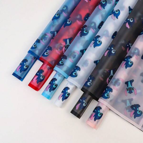 Disney 10pcs Lilo & Stitch Disney Character Gift Wrapping Paper, For DIY Bouquet, Birthday Party, Valentine's Day, Mother's Day, Graduation Craft Supplies