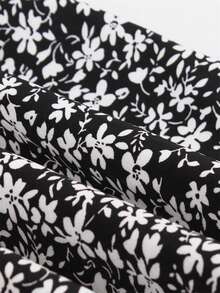 Vestido largo y suelto con estampado floral vintage de 2025, mangas largas, adecuado para uso casual, playa, fiesta, primavera/otoño