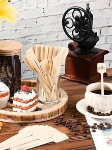 Mescolatori per bevande rotondi personalizzati, mescolatori per cocktail quadrati in legno, mescolatori per cocktail personalizzati per bar, bevande, caffè, regalo ideale per la sposa, matrimonio/festa/affari, mescolatori monouso, raffinati, alla moda, retrò, minimalisti personalizzati, regalo unico per lui/lei, anniversario, San Valentino, Festa della Mamma - Colore del legno (legno) - Visualizzare 10