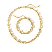 Titanium Steel Necklace, Fashionable And Versatile, Hiphop Inspired U-Shaped Design, Durable Color-Fast, Couples Bracelet