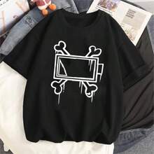 Murders Drones Graphic Printed T Shirt Fashion Summer Men Casual Short Sleeve O Neck Streetwear T-Shirts Harajuku Clothes - 黑色 - 查看 1
