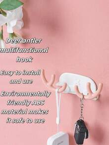 2 piezas Lindo gancho colgante de silicona en forma de cuerno de ciervo para botellas de agua, portátil para mochila de viaje al aire libre, estante de toallas