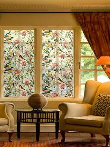 1 Cuộn/45cm*100cm Phim dán cửa sổ trang trí họa tiết trăng lưỡi liềm và chim trên cành cây, nhiều màu sắc, phong cách cổ điển, tự trang trí nhà cửa, không cần keo dán, bám dính tĩnh điện, bán trong suốt, cách nhiệt, thích hợp cho nhà cửa, cửa ra vào, cửa sổ, trang trí phòng. - Nhiều màu - Xem 5