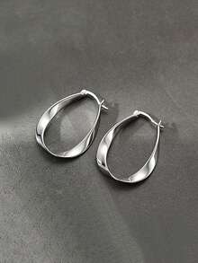 2入組鍍銅線繞製時尚休閒女士耳環