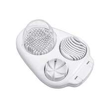 1pc Egg Slicer, Egg Cracker And Egg Chopper 3-In-1 Egg Cutter Tool - White - View 7