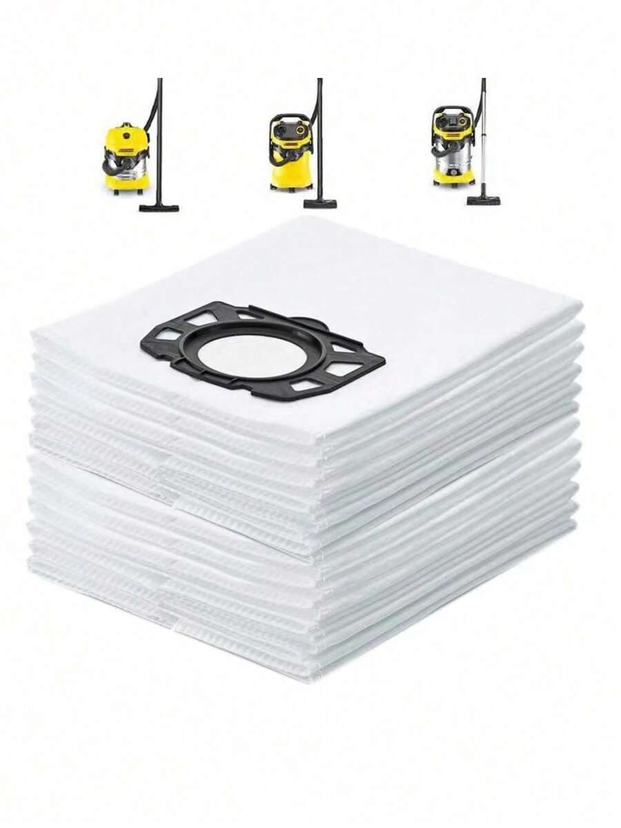 1pc/5pcs/10pcs Replacement Vacuum Dust Bags For Karcher WD4 Vacuum Cleaner, Accessories Filter Bag Spare Parts - White - View 1