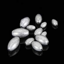 10-Piece Egg-Shaped Lead Fishing Sinkers – Heavy-Duty Sea Fishing Weights | High-Quality Casting & Trolling Accessories | Essential Saltwater Fishing Gear