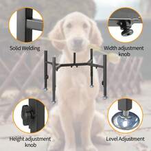 Single Dog Bowl Stand,Tall Dog Food Stand Adjustable Wide 7-11" Heights 14.5",Metal Elevated Dog Bowl Holder Raised Water Feeder For Medium,Large Dog(Bowl Not Included) - Multicolor - View 3