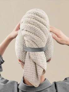 1pc Quick Drying Hair Towel Wrap Microfiber Hair Towel Wrap For Women - Fast Drying Turbans For Long, Thick, Curly Hair - Super Soft Hair Wrap Towels With Elastic Strap Large Microfiber Hair Towel Wrap For Women, Anti Frizz Hair Drying Towel With Elastic Strap, Fast Dry | Super Absorbent | Quick Dry Hair Turban For Wet, Curly, Long & Thick Hair Unfold To Make A Bath Towel Hair Bonnet Shower Towels For Beaty Salon, Hotel Sports,Home Essentials, Towel, Skin Care