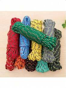 1pc Heavy Duty Non-Slip Windblocker Clothesline, Nylon Outdoor Balcony Laundry Drying Rope For Clothes, Blankets, Etc.