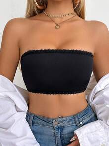 3pcs/Set Lace Patchwork One-Shoulder Camisole Bras With Padded And Wireless Design, Women Underwear Set - Multicolor - View 6