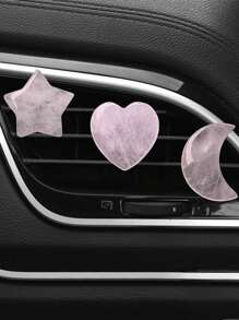 3pcs Crystal Moon Star Love Car Air Outlet Decorative Clip Car Air Conditioning Port Decorative Clip