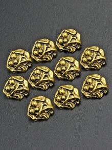 10 Peças/Pacote Elegantes Botões de Metal Assimétricos Luxuosos e Versáteis com Textura, Adequados para Casacos de Pele, Suéteres, Ternos, Jaquetas, Decoração de Buquê, Acessórios Artesanais DIY