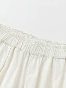 Balabala Girls' Summer Thin Cuffed Pants 2025 Cool Feeling - Milky White - View 3