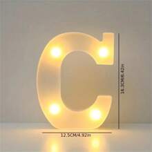 1PC 16cm LED Letter Light, Luminous Letter And Number Night Light, Suitable For Home, Bar, Wedding, Birthday Party Decoration