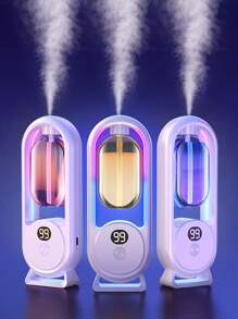 Máquina de aromaterapia de pared totalmente automática. Máquina de rociado con temporizador para aromaterapia de hotel. Desodorización de inodoro. Ambientador de aire para el hogar apto para oficina, dormitorio, sala de estar. Difusor de aromaterapia silencioso, recargable, con temporizador para apagado automático, 5 modos de funcionamiento, 6 aceites esenciales opcionales, blanco con luz ambiental de color. El frasco de aceite esencial se puede reutilizar, se puede llenar con agua, aceite esencial y repelente de mosquitos. Decoración exterior del jardín, decoración del hogar del jardín