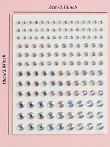 3D Realistic Chunky Glitter Glass Rhinestone Facial Decorations, Suitable For Hair, Eyes, Face, Body Decoration, Gift For Women, Music Festival, Party, Masquerade