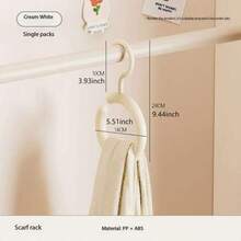 [360° Swivel] Dopamine-Free Drill Multi-Functional Hanging Rack! Scarves, Hats, Bags All-In-One Storage, Round Scarf Display Super Eye-Catching