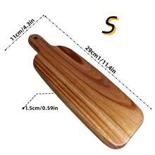 Cutting Board, Wooden Chopping Board, Tray, Platter, Home Meat Cutting Board, Cheese & Board, Washable Fruit Board, Home & Dorm Vegetable Cutting Board, Kitchen Supplies, Kitchen Gadgets - Brown - View 12