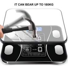 Smart Digital Bathroom Scale, Battery-Powered, Wireless, Non-Rechargeable, With Body Fat Monitoring For Home Use, For Women, Menbathroom Decor Summer Back To School - Black - View 9