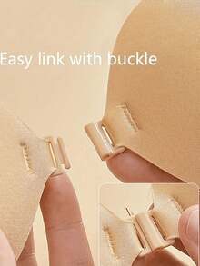 Skin Tone Black With Bonded Bra For Women, Reusable Push Up Bra, Invisible Backless Bra For All Seasons - Multicolor - View 5