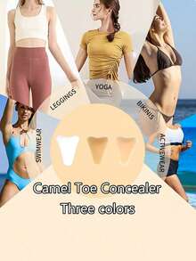 3个装 女士硅胶防走光防尴尬瑜伽裤网球服私密保护贴自粘式 - 彩色 - 查看 5