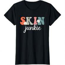 Skin  Skin Esthetician Skincare Groovy For Wo Girls T-Shirt - Black - View 1