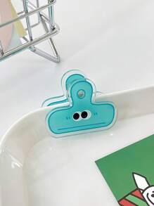 1/3/5pcs Cute Cartoon Big Eye Acrylic Clips, Waterproof Food Storage Bag Sealer, Durable Organizer Clips For Notes, Exams, Office Documents, Books, Kitchen Accessories