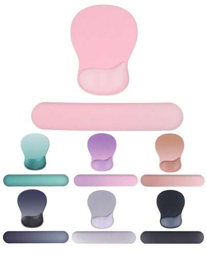 1pc Silicone Ergonomic Wrist Rest Pad For Laptop/Computer, Gradient Minimalist Design Thick Mouse Pad With Non-Slip Base