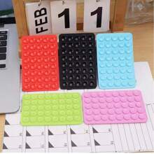 4/2/1 Pcs Silicone Suction Cup Square Phone Case Back Stand With 40pcs Double-Sided Suction Cups, Silicone Hands-Free Phone Holder For Selfie And Video Shooting (3 Colors)