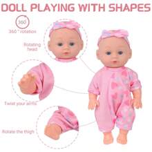 Muñeca bebé realista de 24cm/9.5 pulgadas con 1 muñeca y 1 conjunto de ropa, muñeca para vestir a mano, regalo de cumpleaños y vacaciones para niños