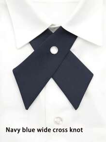 Cross Tie Collar JK Uniform Shirt, Japanese School Style Student Burgundy Bowknot