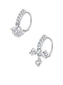 AVYRING 2 Peças 20g Brinco de Nariz Pendente em Formato de L Pendente para Mulheres, Brinco de Nariz de Aço Inoxidável com Flor de Zircônia Cúbica, Argola de Nariz Pendente, Joia de Piercing de Nariz